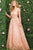 51439 Deep Blush Sequined A-line Gown