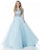 Sherri Hill - 51449 Scallop-Motif Beaded Two-Piece Ballgown In Blue