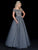 Sherri Hill - 51450 Embellished Off-Shoulder Ballgown In Gray