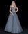 Sherri Hill - 51450 Embellished Off-Shoulder Ballgown In Gray