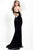 Jovani Sleeveless Plunging V-neck Sheath Dress 51455 In Black