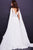 51461 Embellished V-neck A-line Dress With Side Draping