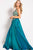 51462 Plunging V-Neck Beaded Taffeta Gown