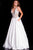 51462 Plunging V-Neck Beaded Taffeta Gown