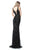 Sherri Hill - 51473 Embellished Deep V-Neck Sheath Dress In Black