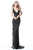 Sherri Hill - 51473 Embellished Deep V-Neck Sheath Dress In Black