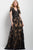 51477 Shortsleeve Lace Overlay Evening Gown