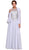 Embroidered Jewel Neck A-Line Dress