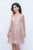 Nina Canacci - 514 Bedazzled Deep V-neck A-line Dress