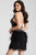 51527 Beaded Two Piece Halter Feathered Cocktail Dress
