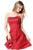 Sherri Hill - 51546 Applique Strapless Sweetheart A-Line Dress In Red