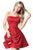 Sherri Hill - 51546 Applique Strapless Sweetheart A-Line Dress In Red