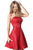 Sherri Hill - 51546 Applique Strapless Sweetheart A-Line Dress In Red