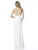 Sherri Hill - 51552 Embellished Deep Halter V-neck Sheath Dress In White