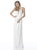Sherri Hill - 51552 Embellished Deep Halter V-neck Sheath Dress In White