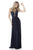 Sherri Hill - 51553 Plunging Halter A Line Evening Dress In Blue