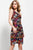 51562 Multi Butterfly Embroidered Short Dress