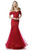 Sherri Hill - 51565 Off The Shoulder Beaded Mermaid Dress In Red