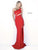 Sherri Hill - 51570 One Shoulder Sheer Cutouts Dress In Red
