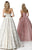 Sherri Hill - 51574 Bead Appliqued Strapless Lace Ballgown In Neutral and Pink