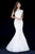 Sherri Hill - 51593 Beaded Lace Bateau Mermaid Dress In White