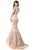 Sherri Hill - 51593 Beaded Lace Bateau Mermaid Dress In Neutral