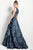 51596 Majestic Floral Applique A-Line Gown