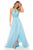 Sherri Hill - 51604 Beaded Illusion Halter A Line Dress In Blue