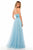 Sherri Hill - 51604 Beaded Illusion Halter A Line Dress In Blue