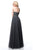 Sherri Hill - 51604 Beaded Illusion Halter A Line Dress In Gray