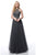 Sherri Hill - 51604 Beaded Illusion Halter A Line Dress In Gray