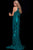 51617 Halter Neck Ruffled Satin Sheath Dress