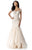 Sherri Hill - 51618 Beaded Off Shoulder Tulle Mermaid Gown In White and Gold