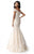 Sherri Hill - 51618 Beaded Off Shoulder Tulle Mermaid Gown In White and Gold