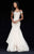 Sherri Hill - 51618 Beaded Off Shoulder Tulle Mermaid Gown In White and Gold
