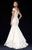 Sherri Hill - 51618 Beaded Off Shoulder Tulle Mermaid Gown In White and Gold