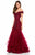 Sherri Hill - 51618 Beaded Off Shoulder Tulle Mermaid Gown In Red