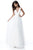 Sherri Hill - 51620 Pleated Plunging V-Neck Ballgown In White