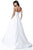 Sherri Hill - 51623 Floral Textured Strapless Ballgown In White