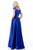 Sherri Hill - 51632 Two Piece Off-Shoulder Satin A-Line Dress In Blue