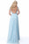 Sherri Hill - 51638 Lace Appliqued Illusion Bodice Long Dress In Blue