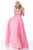 Sherri Hill - 51638 Lace Appliqued Illusion Bodice Long Dress In Pink