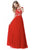 Sherri Hill - 51638 Lace Appliqued Illusion Bodice Long Dress In Red