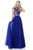 Sherri Hill - 51638 Lace Appliqued Illusion Bodice Long Dress In Blue