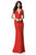 Sherri Hill - 51641 Beaded Fitted Long Sheath Dress In Red