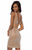 Sherri Hill - 51642 Ruched Cummerbund Beaded Sheath Dress In Neutral and Silver
