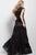51647 High Neck Lace Tiered Evening Dress