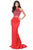 Sherri Hill - 51647 Two Piece Halter Satin Evening Dress In Red