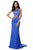 Sherri Hill - 51647 Two Piece Halter Satin Evening Dress In Blue