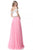 Sherri Hill - 51655 Two Piece Off-shoulder Tulle A-line Dress In White and Pink
